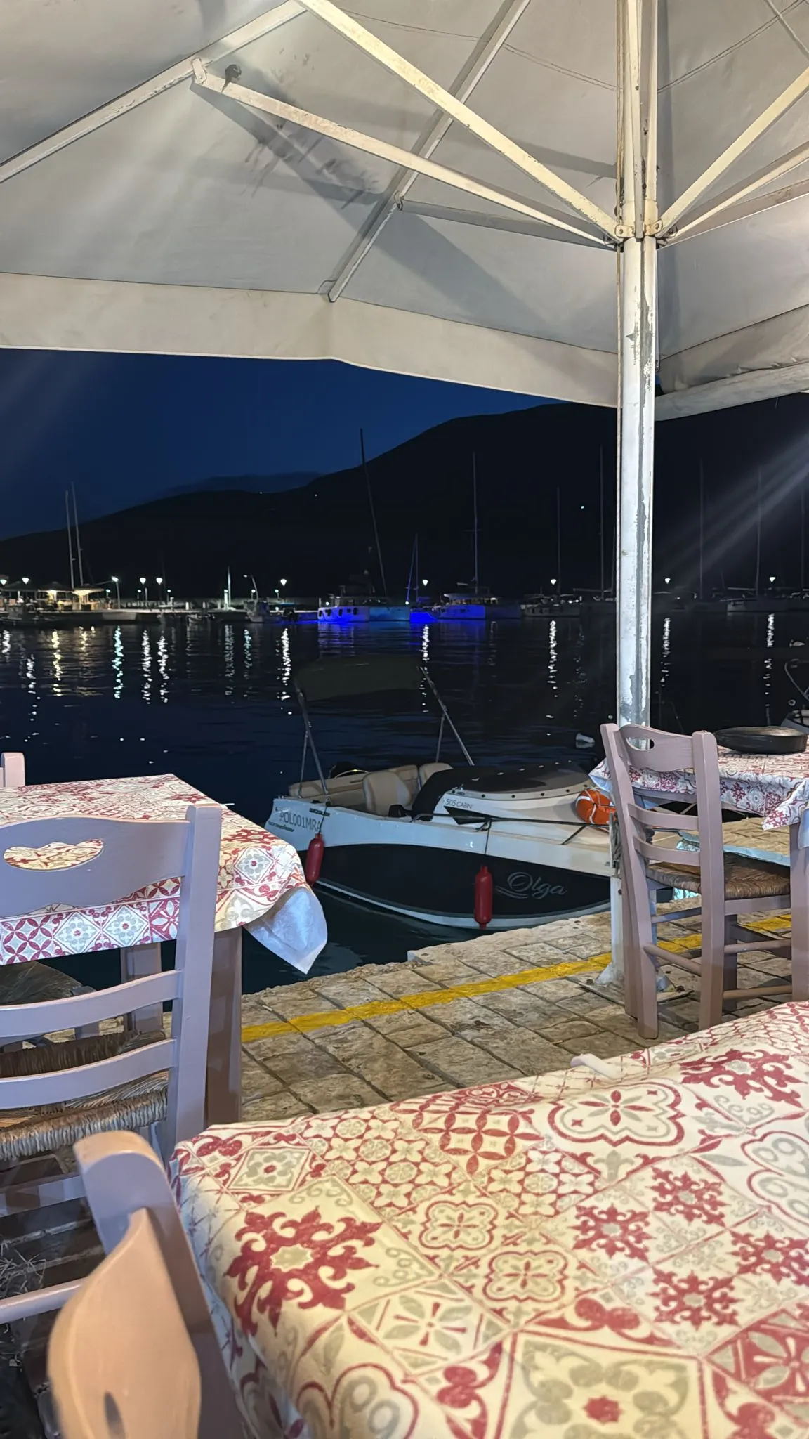 Vasiliki harbour at dusk